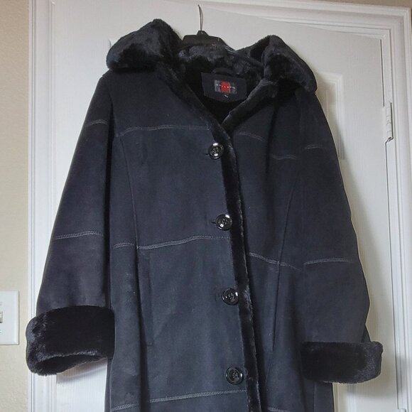 Gallery Maxi Length Black Women's Coat - Picture 1 of 16